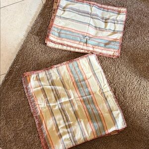 Set of 8 Fiesta ware fiestaware placemats & matching napkins striped multi color